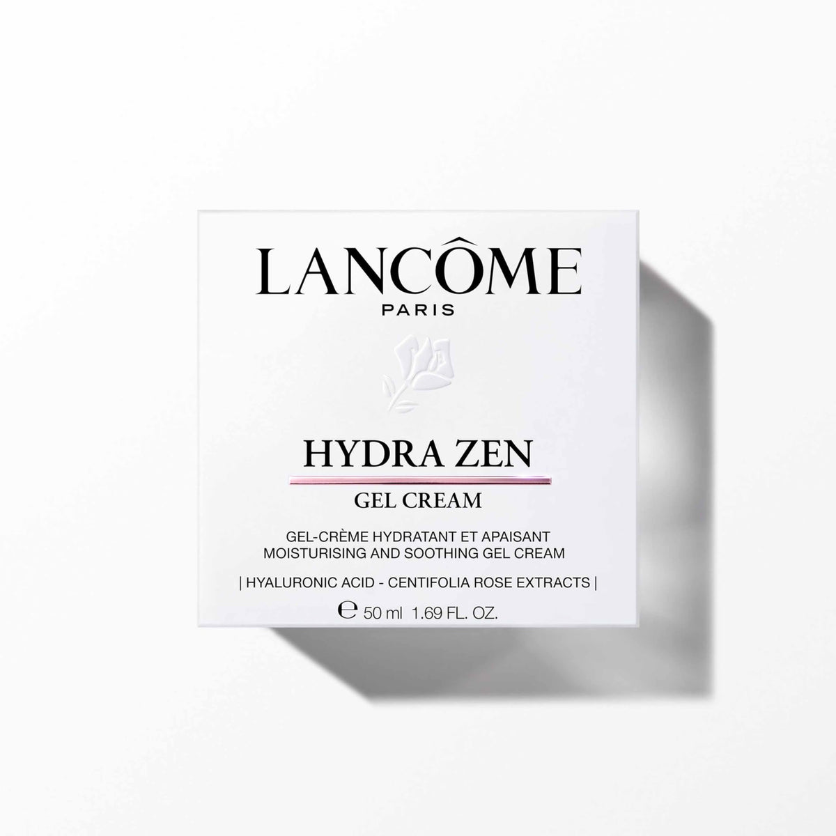 Lancôme Hydra Zen gel texture close-up highlighting lightweight absorption benefit