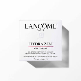 Lancôme Hydra Zen gel texture close-up highlighting lightweight absorption benefit