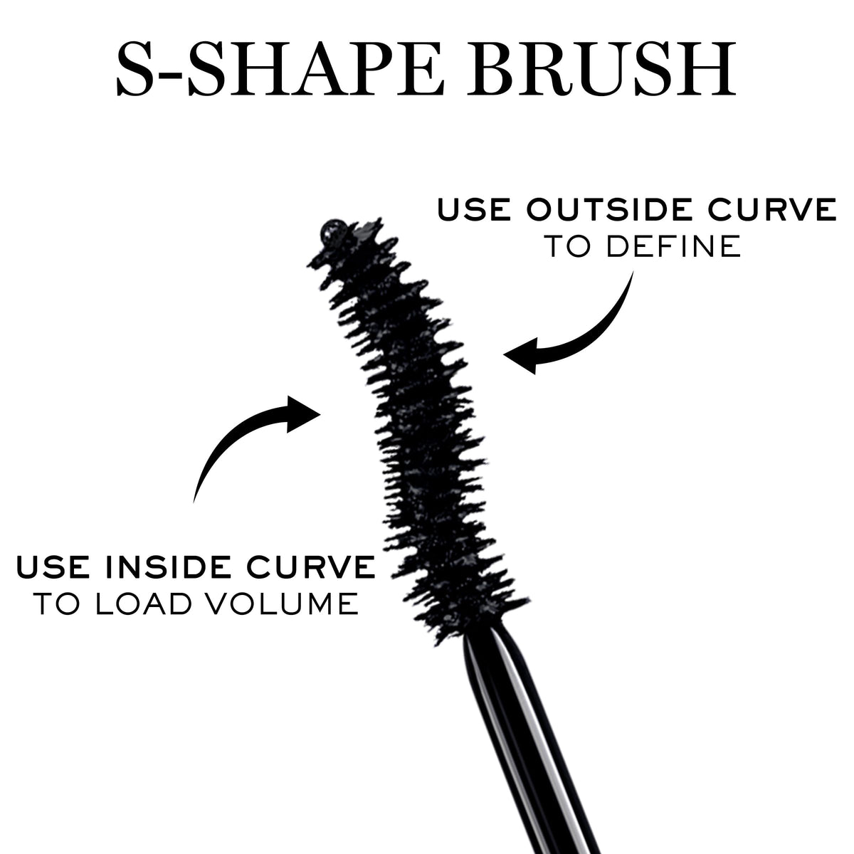 Lancôme wand coated in ultra-black formula for intense pigment payoff