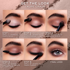 Lancôme Hypnôse arm swatches displaying pigment payoff across matte and metallic tones