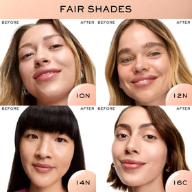 Lancôme ingredient label showing niacinamide and hyaluronic acid benefits