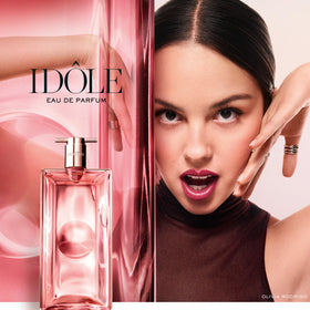 Lancôme Idôle in bathroom setting showing daily routine and freshness benefit