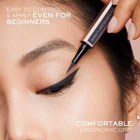 Lancôme Idôle Liner applied to lash line showing crisp definition that resists smudging
