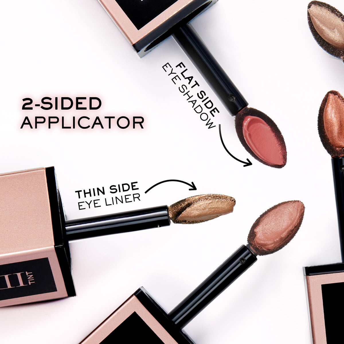 Lancôme iridescent rose-gold shimmer detail catching light for luminous effect