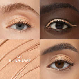 Lancôme Idôle Tint swatch of Golden Hour shimmer showing luminous payoff