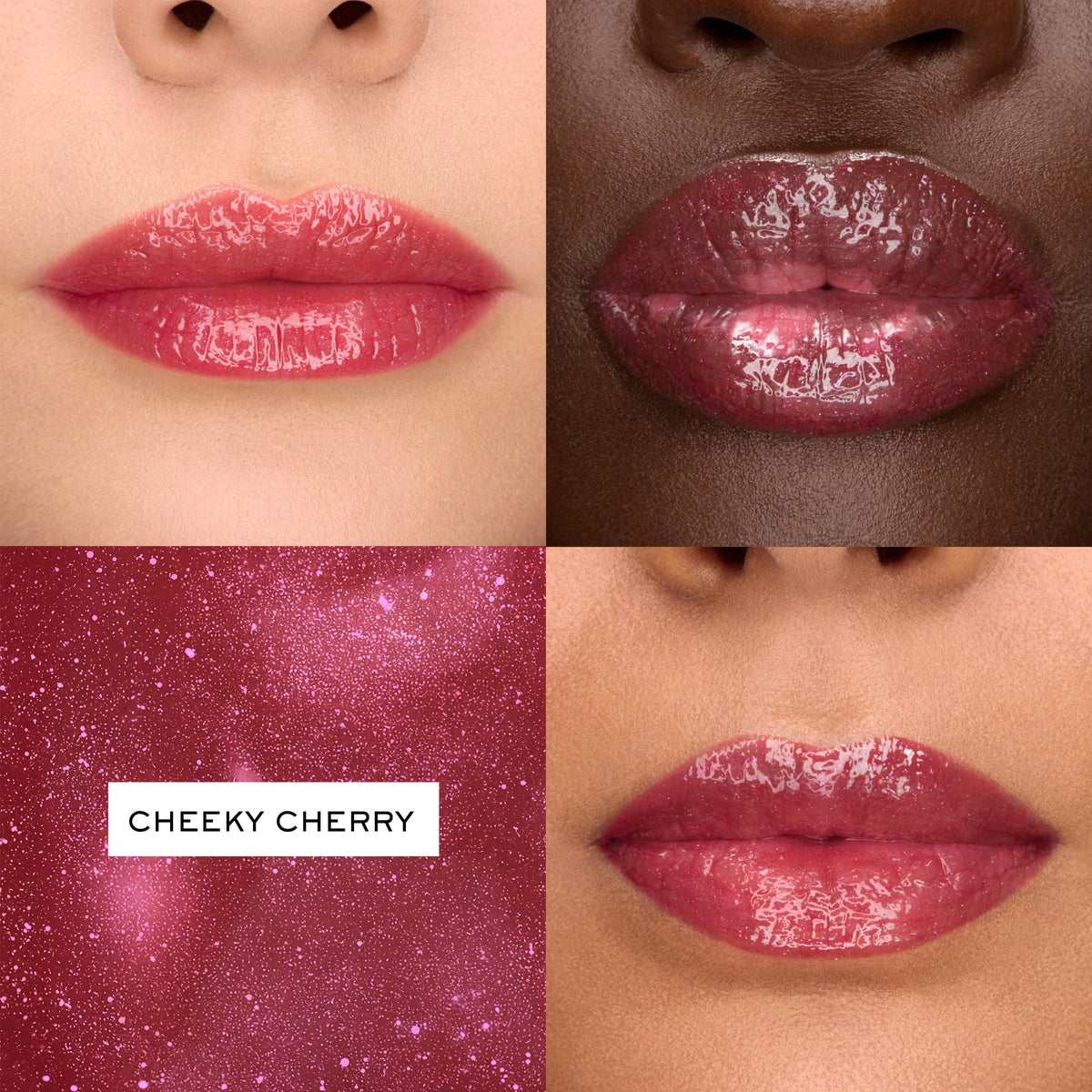 Lancôme gloss texture swatched on hand showing hydration and reflective shine
