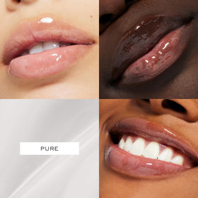 Lancôme gloss texture close-up showing smooth shine and hydration