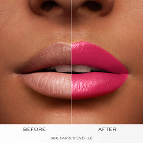 Lancôme tube beside coin showing compact size and portability benefit