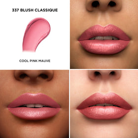 Lancôme close-up of lipstick bullet tip highlighting creamy shape for precise application