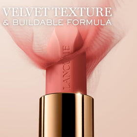 Lancôme tube label detail showing ceramides and grand rose extracts for nourishing benefit