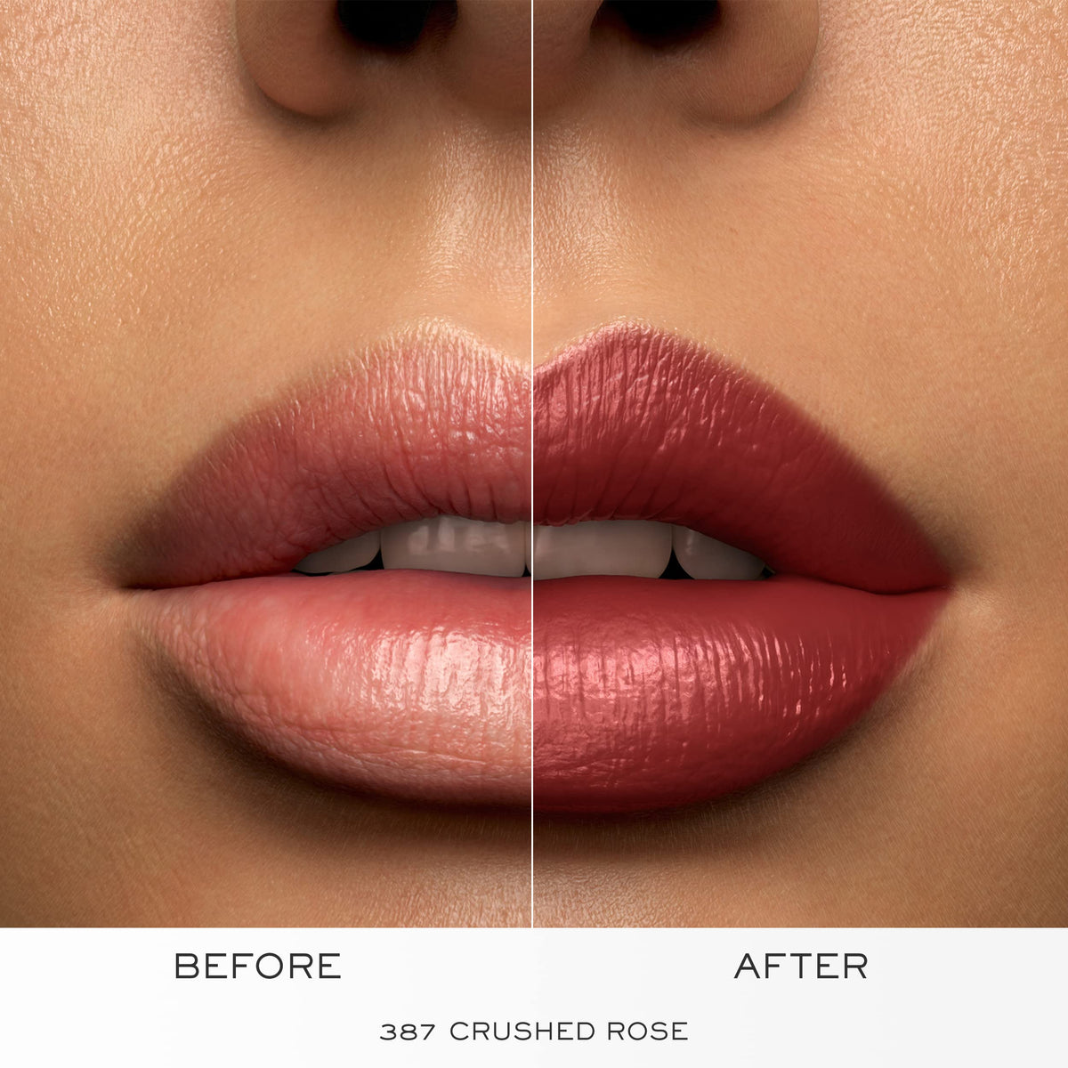 Lancôme open tube angled shot showing rich pigment and sheen