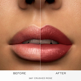 Lancôme open tube angled shot showing rich pigment and sheen