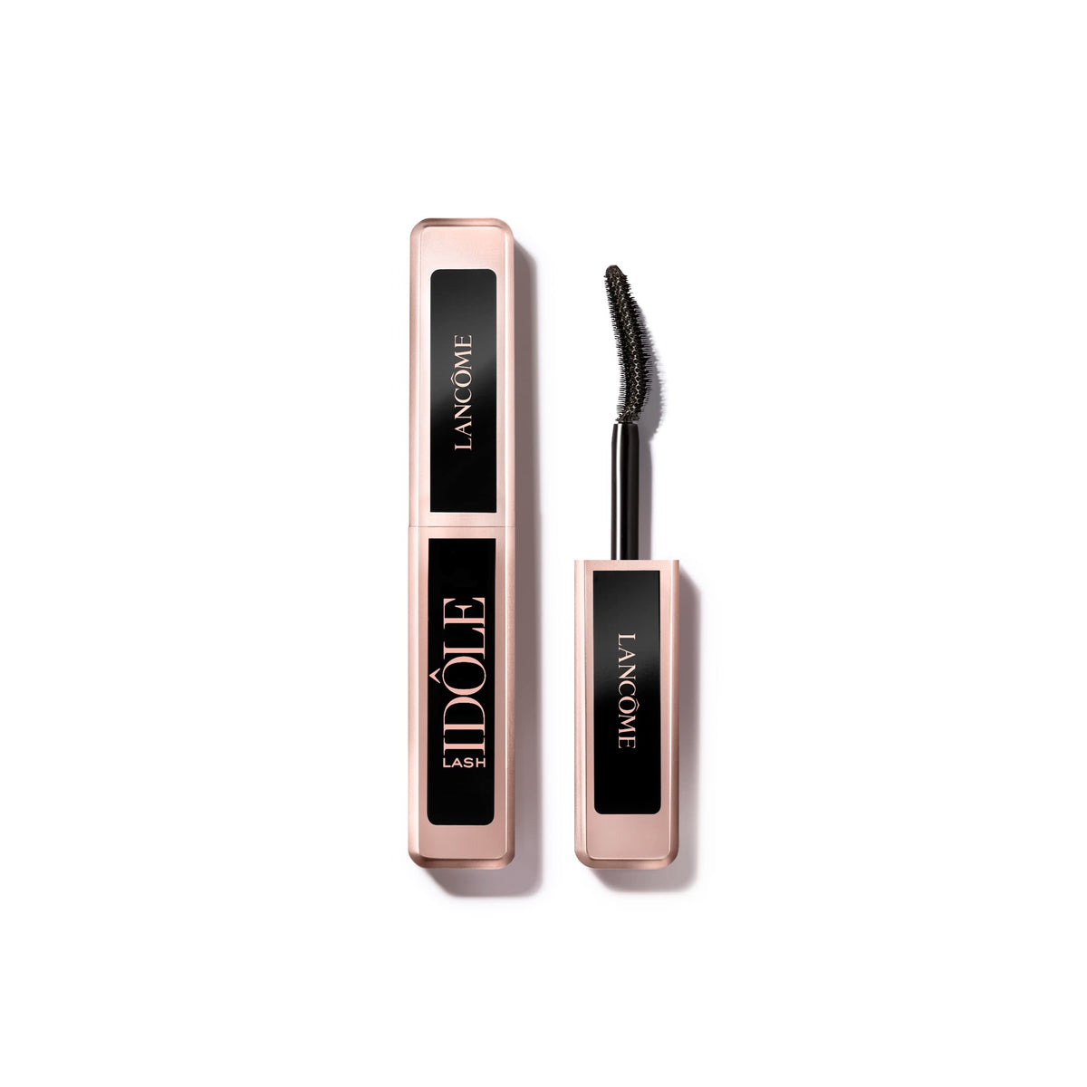 Lancôme Lash Idôle front packaging showing sleek black tube and branding benefit