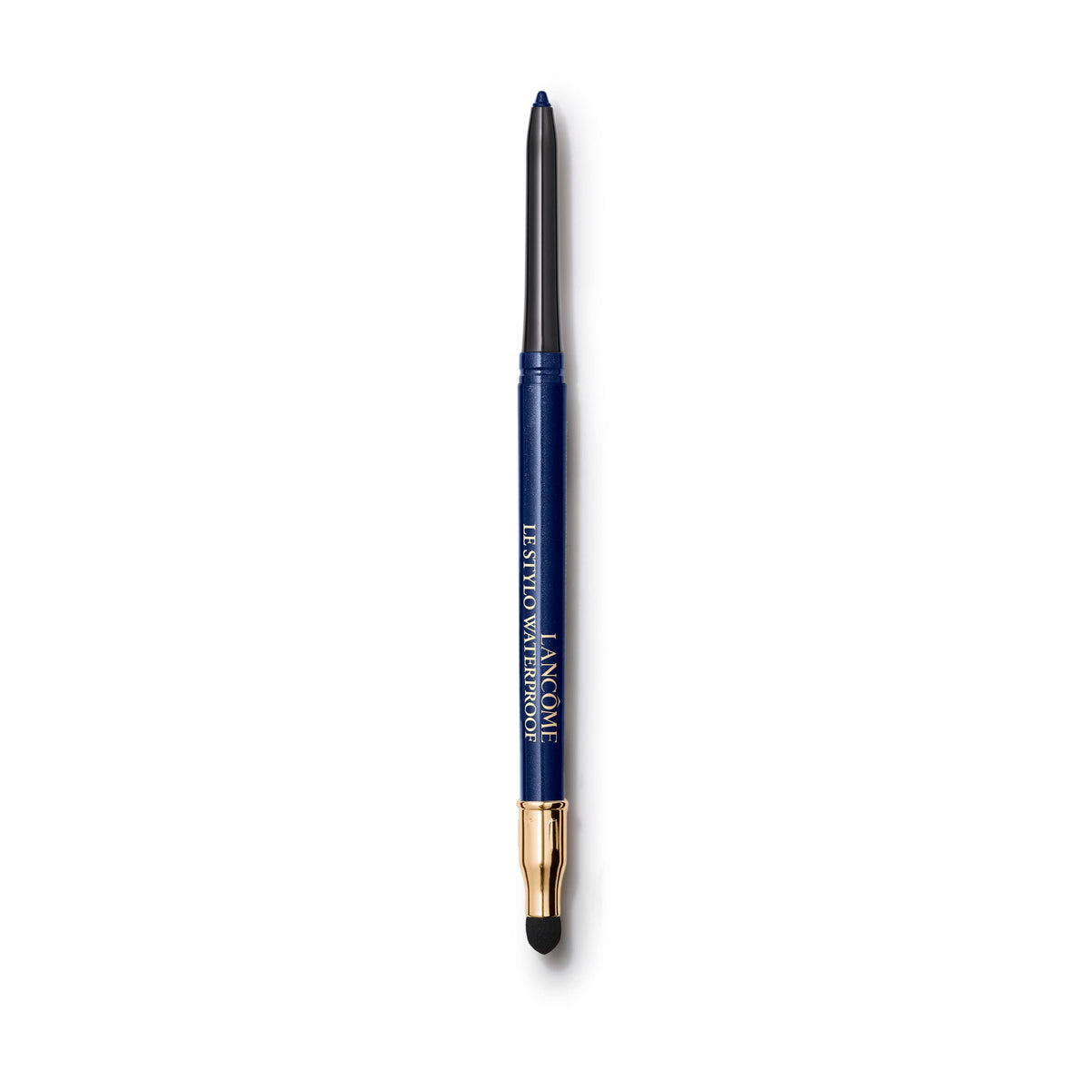 Lancôme pencil front view showcasing sleek packaging and deep shade
