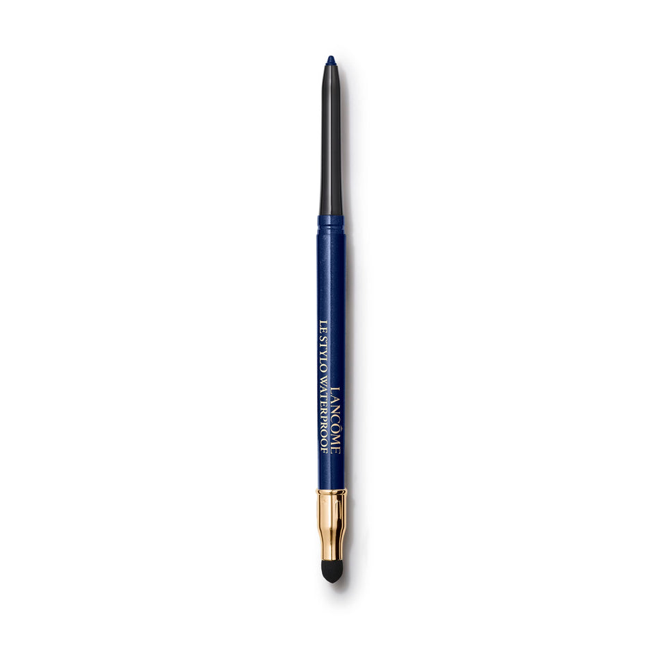 Lancôme pencil front view showcasing sleek packaging and deep shade