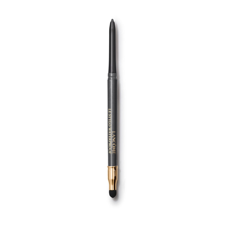 Lancôme pencil front view showing sleek barrel and true-black finish for precise lining