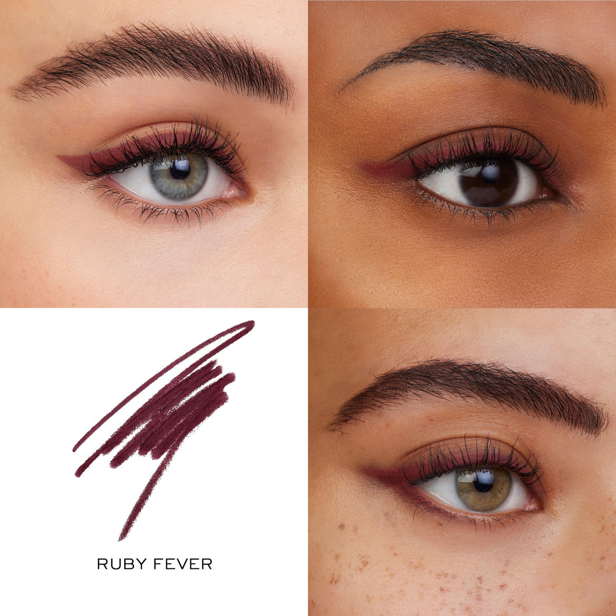 Lancôme swatches of Ruby Fever on arm showing intense pigment and payoff