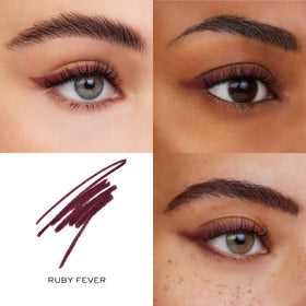 Lancôme swatches of Ruby Fever on arm showing intense pigment and payoff