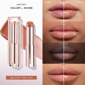 Lancôme swatch of shade 26 DON'T BE CHAI on hand showing buildable color