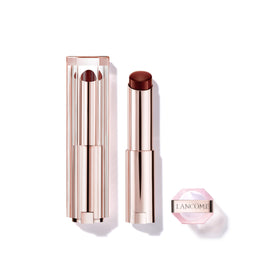 Lancôme front packaging of Butterglow balm showing sleek tube and shade label for quick ID