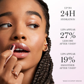 Lancôme open twist-up stick revealing balm tip for easy application