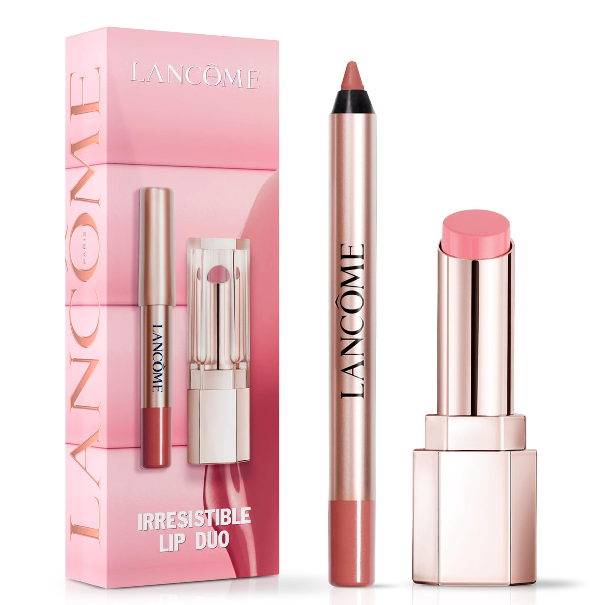 Lancôme front packaging showing both mini balm and pencil, perfect for gifting