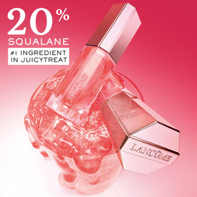 Lancôme JuicyTreat layered over Lip Shaper showing enhanced gloss and definition benefit