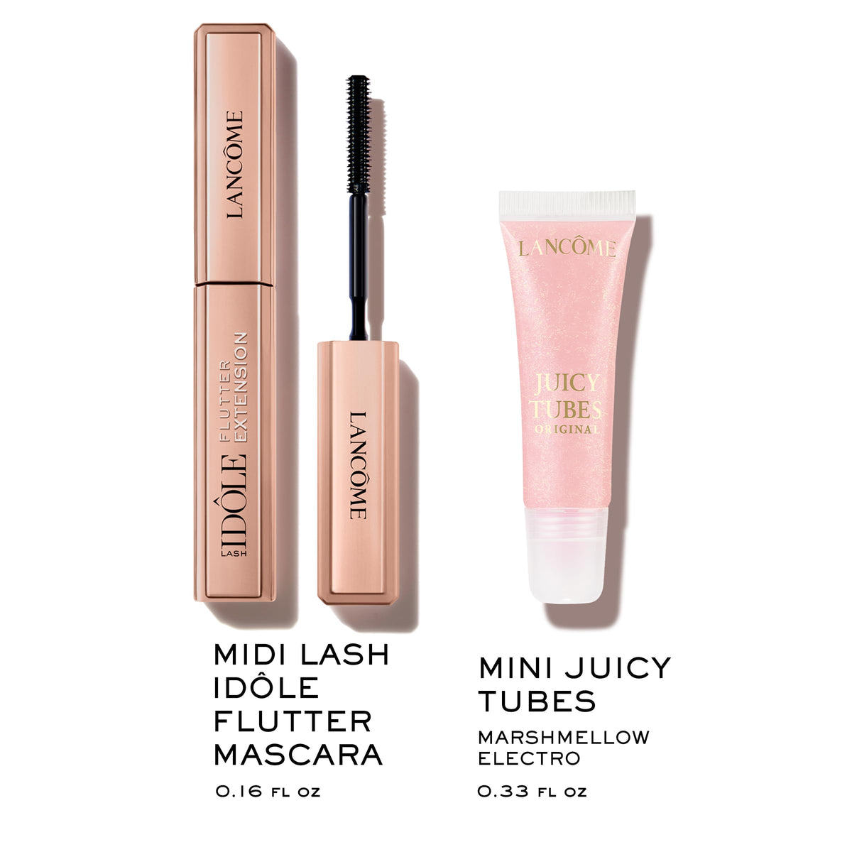 Lancôme Juicy Tubes gloss wand applying Marshmallow Electro for glossy hydration