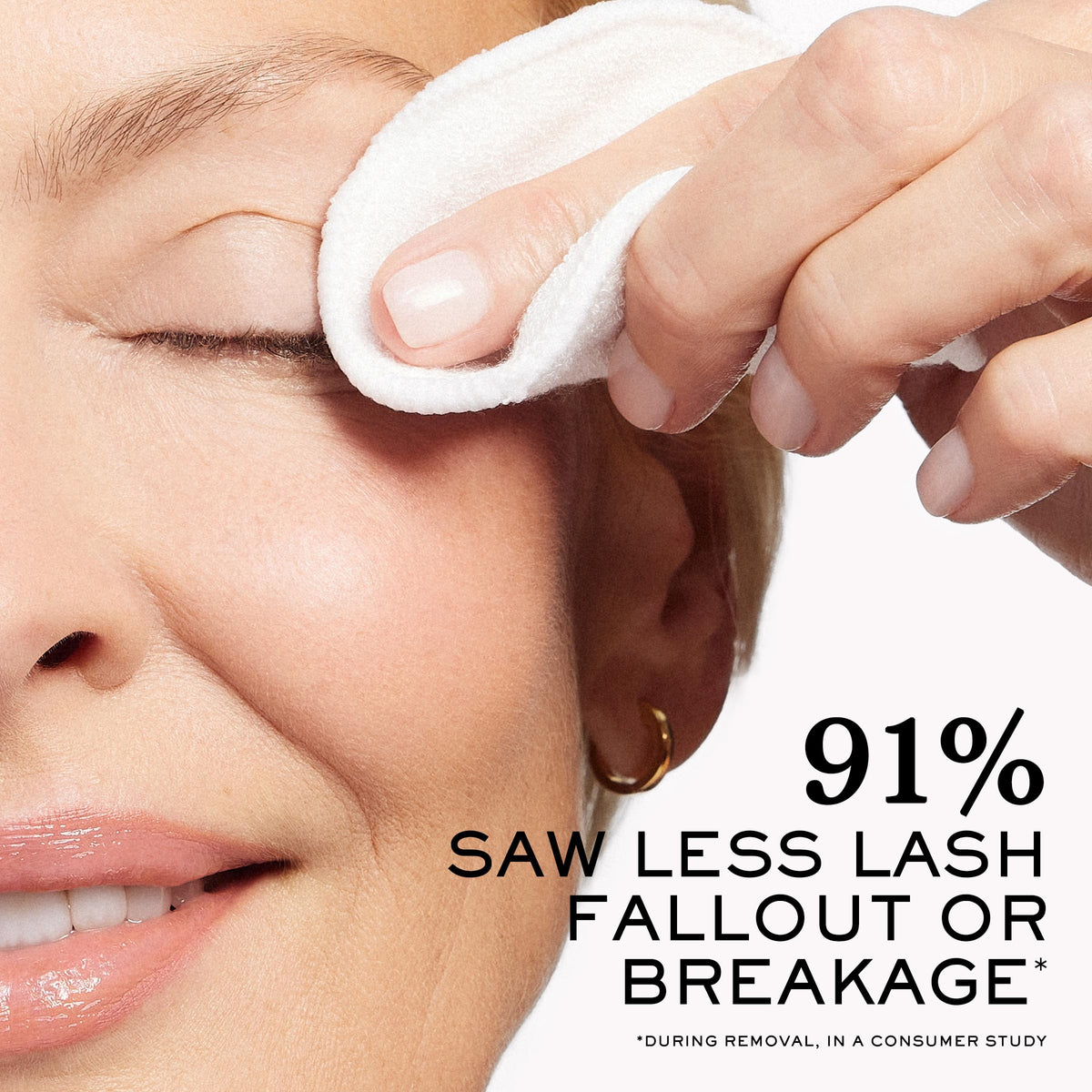 Lancôme liquid texture on cotton pad demonstrating gentle lift