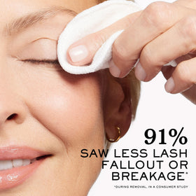 Lancôme liquid texture on cotton pad demonstrating gentle lift