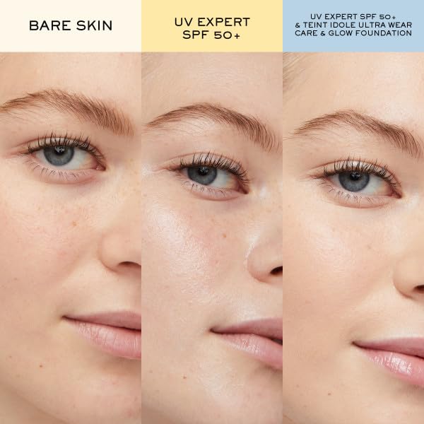 Lancôme tube held in hand to show true size and travel-friendly convenience