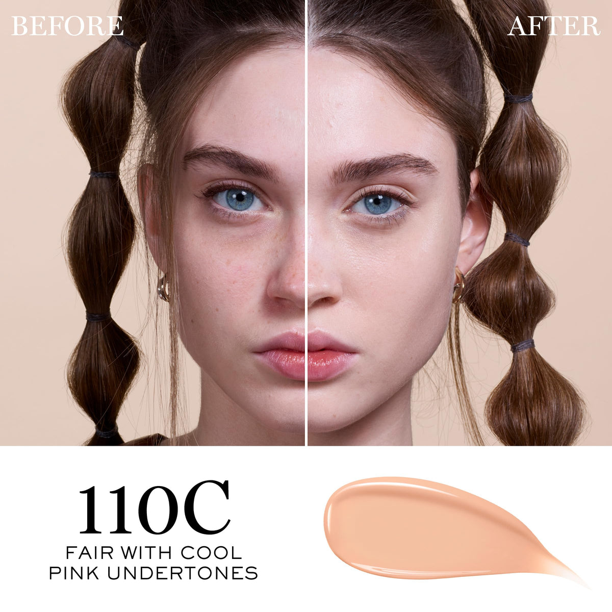 Lancôme pump dispensing foundation texture for smooth, controlled application