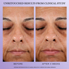 Lancôme ingredient display highlighting peptides, hyaluronic acid benefits