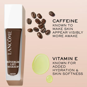 Lancôme Renergie Lift shade 250 next to product tube for scale and true color