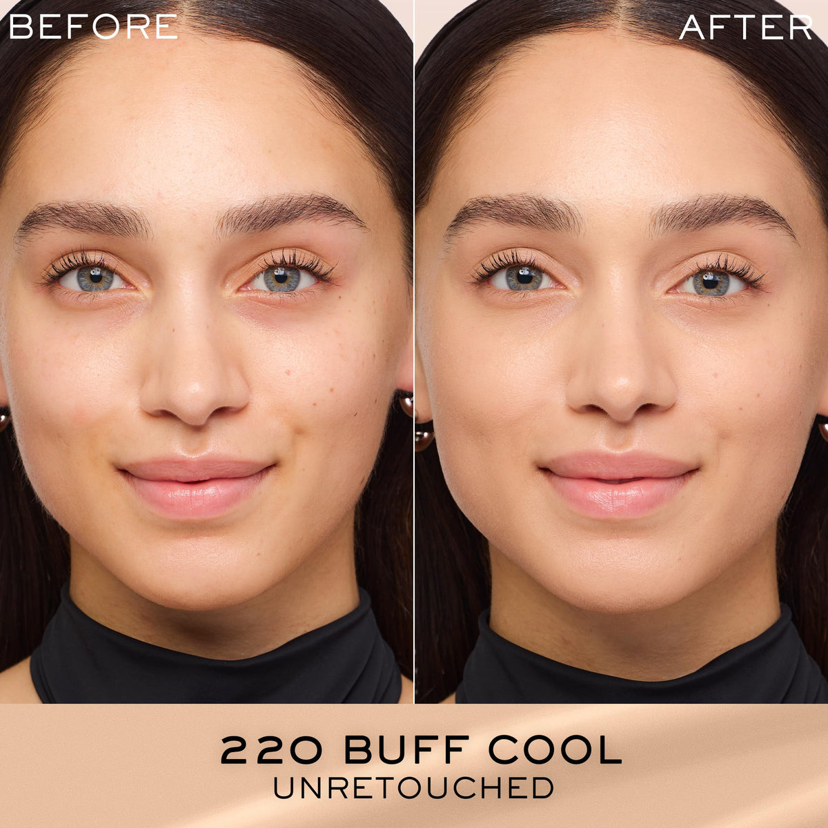 Lancôme foundation swatches on arm showing shade 220 and blendable coverage