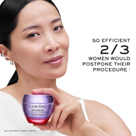 Lancôme side label close view showing ingredient and clinical claim details for informed choice
