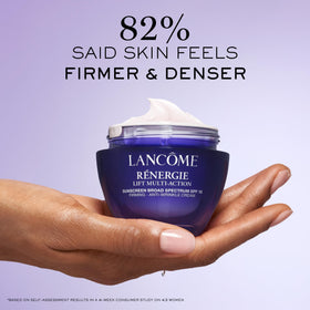 Lancôme cream on hand demonstrating smooth application and hydration