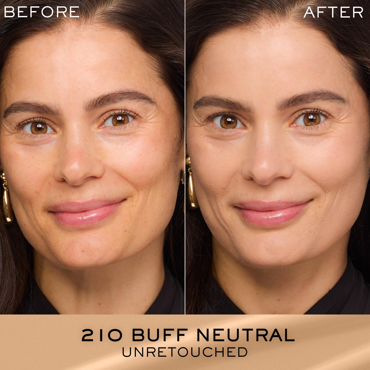 Lancôme foundation applied on hand showing blendable coverage benefit