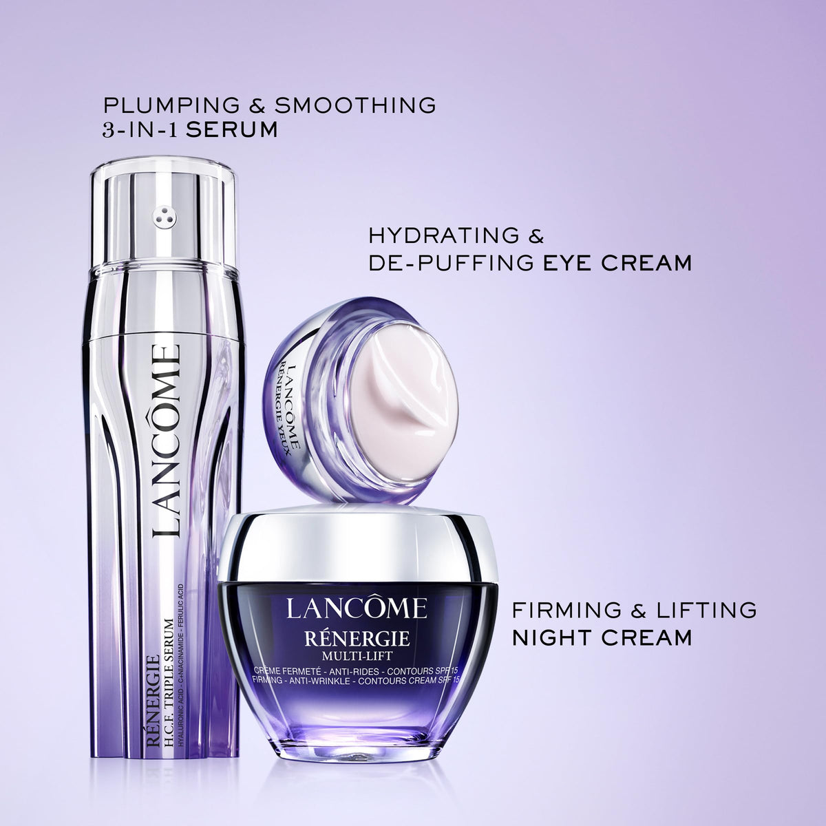 Lancôme 1.7 fl oz jar size comparison showing travel-friendly volume and convenience benefit