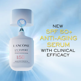 Lancôme pump dispensing serum sunscreen for controlled, hygienic use