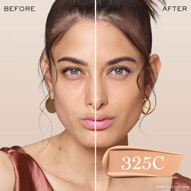 Lancôme shade swatch 325C on arm showing true medium cool undertone