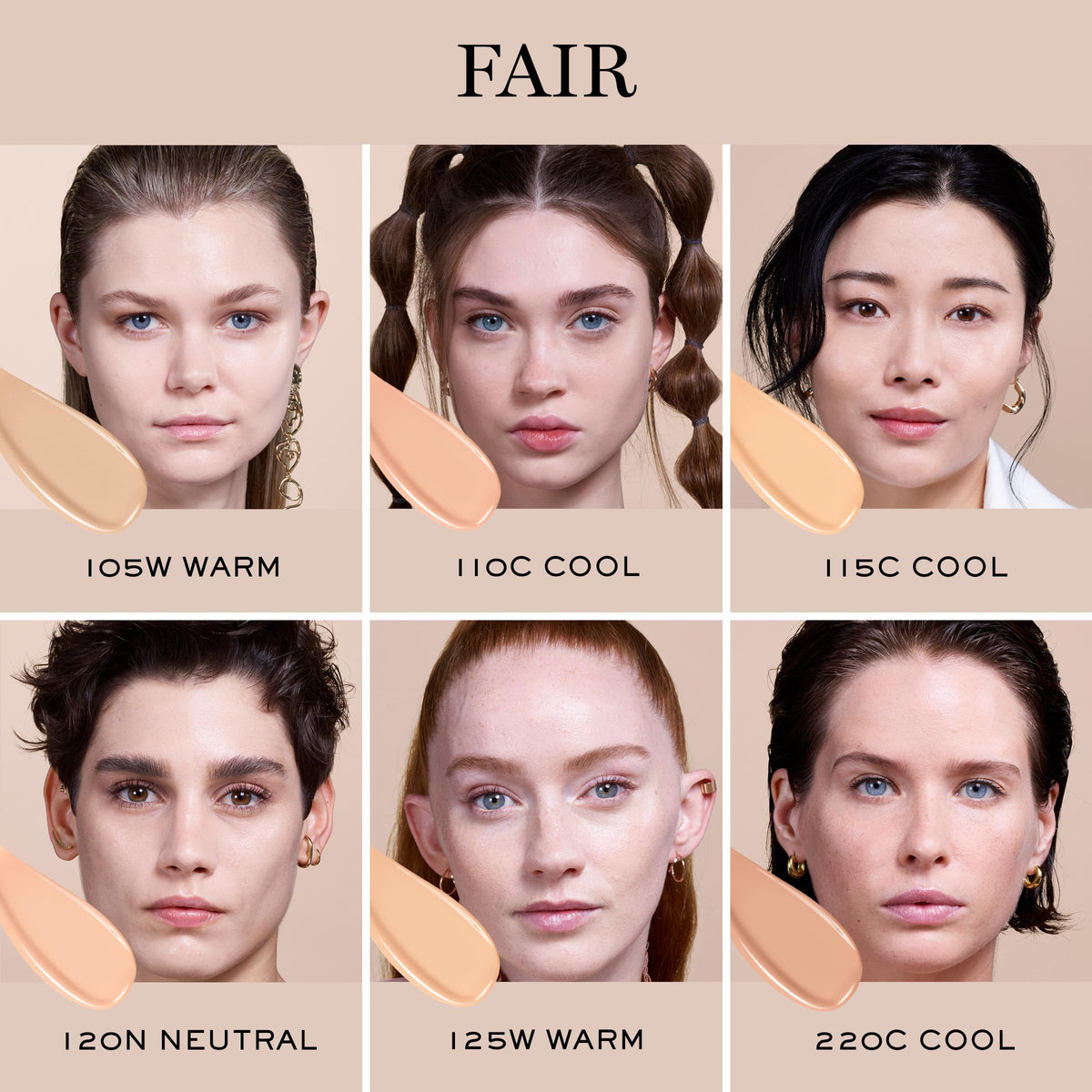 Lancôme applying foundation on model, showing natural glowing finish benefit