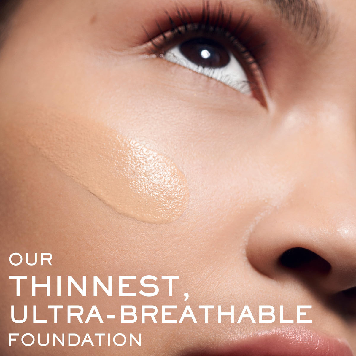 Lancôme half-face before and after showing improved evenness and matte finish
