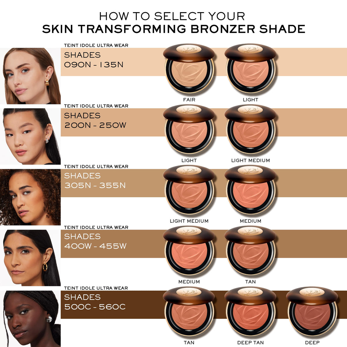 Lancôme model wearing bronzer outdoors showing sun-kissed complexion