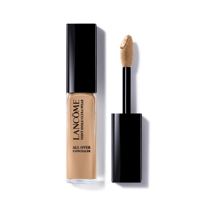Lancôme front packaging showing full concealer tube and shade label, clear product benefit