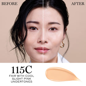 Lancôme foundation drop showing serum-like texture and hydrating benefit