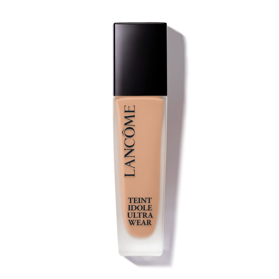 Lancôme front bottle view showing product and elegant branding benefit: clear identification