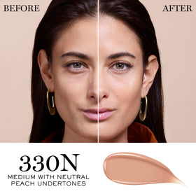 Lancôme pump dispensing shade 330N illustrating precise application