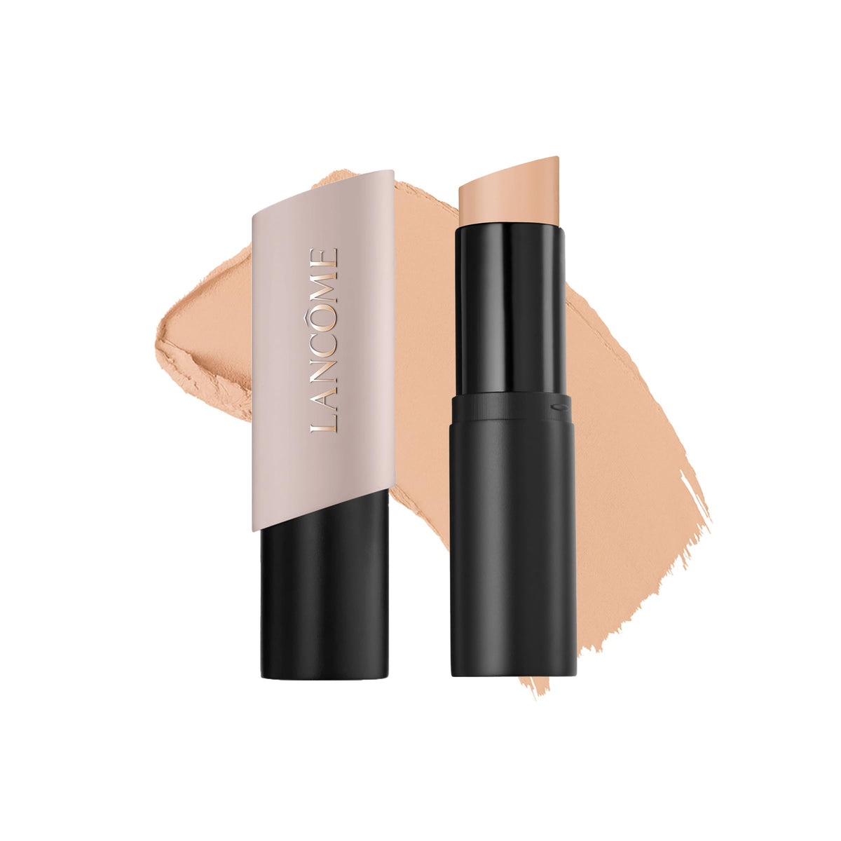 Lancôme stick twisted open to reveal product tip, indicating quick, mess‑free application benefit