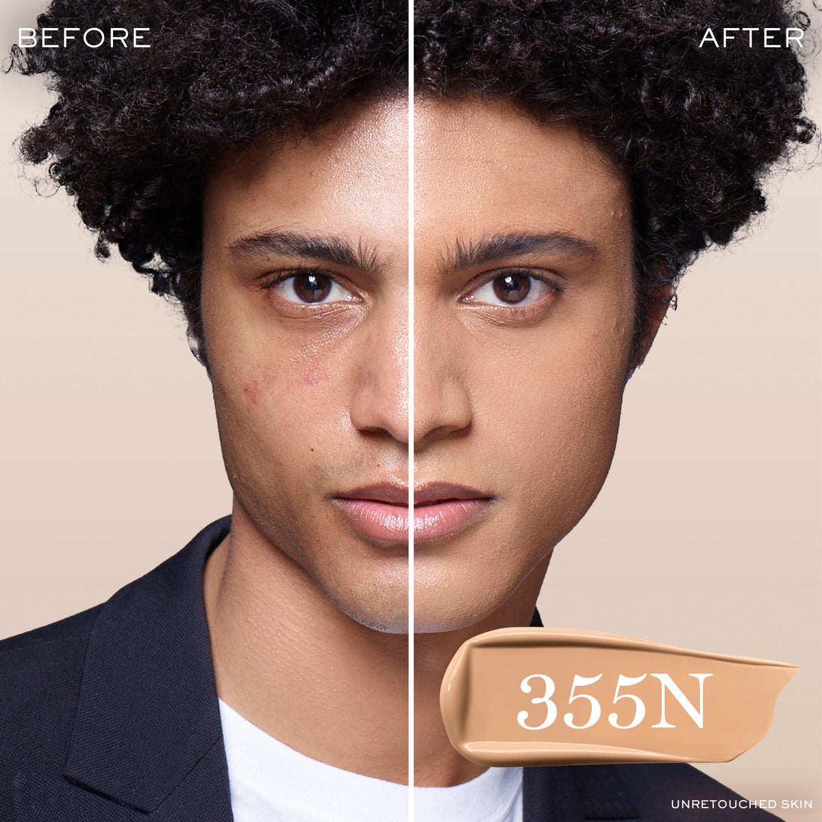 Lancôme foundation texture swirl illustrating blendable, buildable coverage benefit